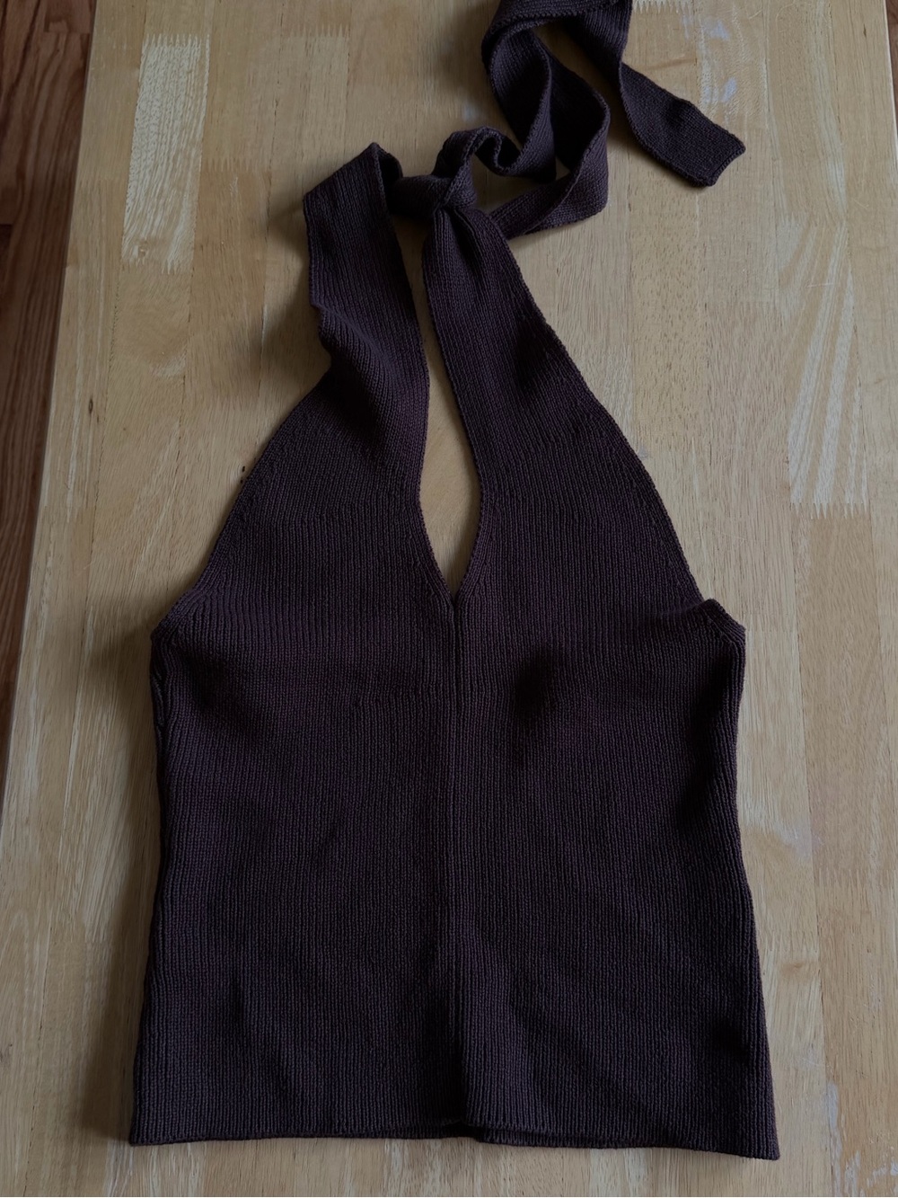 Brown Reformation Knit Halter Tank